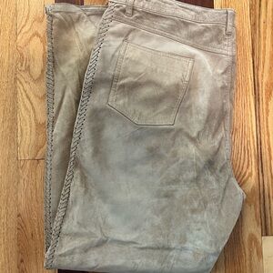 Chico's Beige Leather Pants
